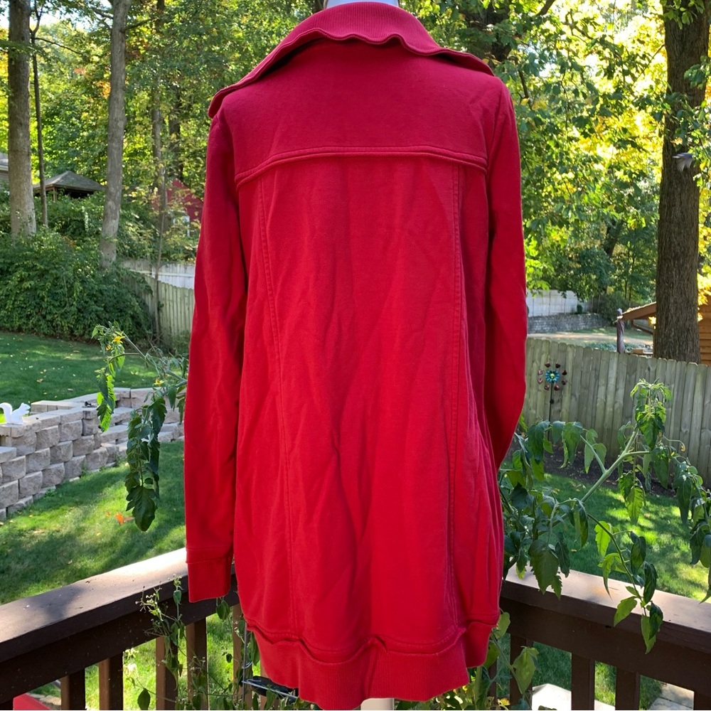 Soft Surroundings Red Pullover Snap Button Collar… - image 8